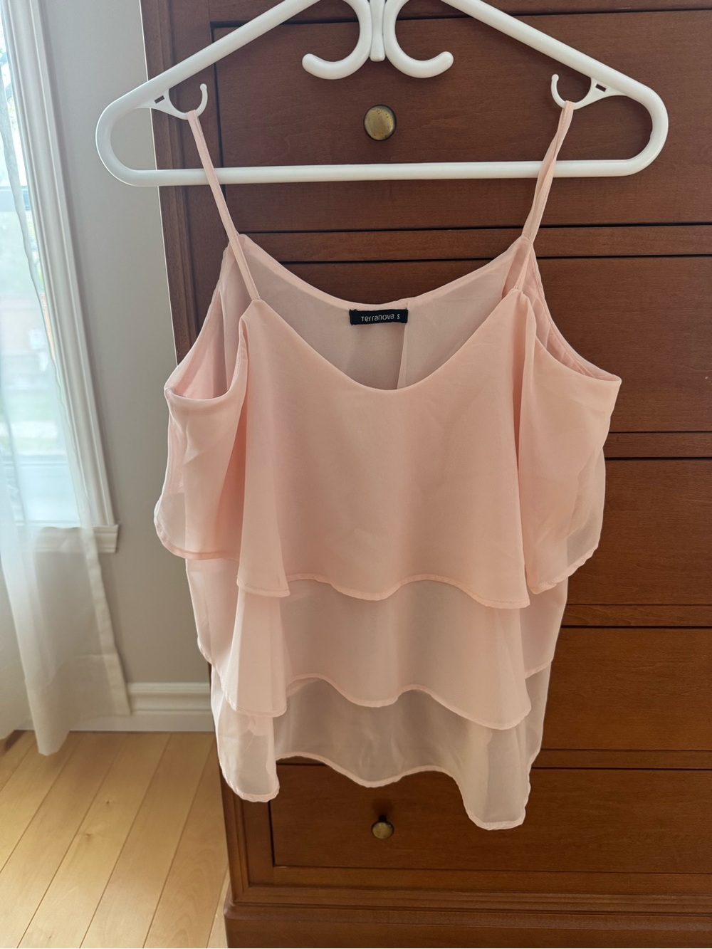 Blush Pink Layered Spaghetti Strap Cami Tank Top